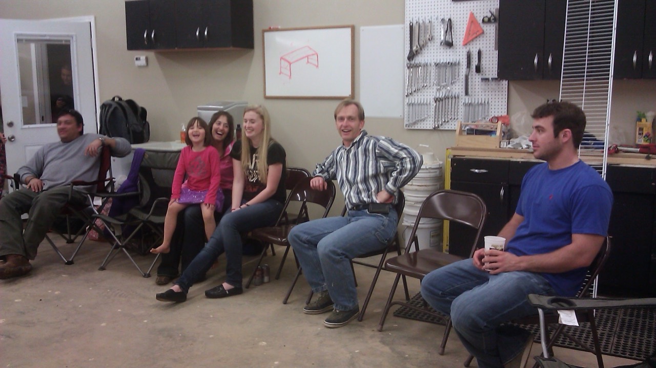 The early LiDARUSA crew gathered in the workshop
